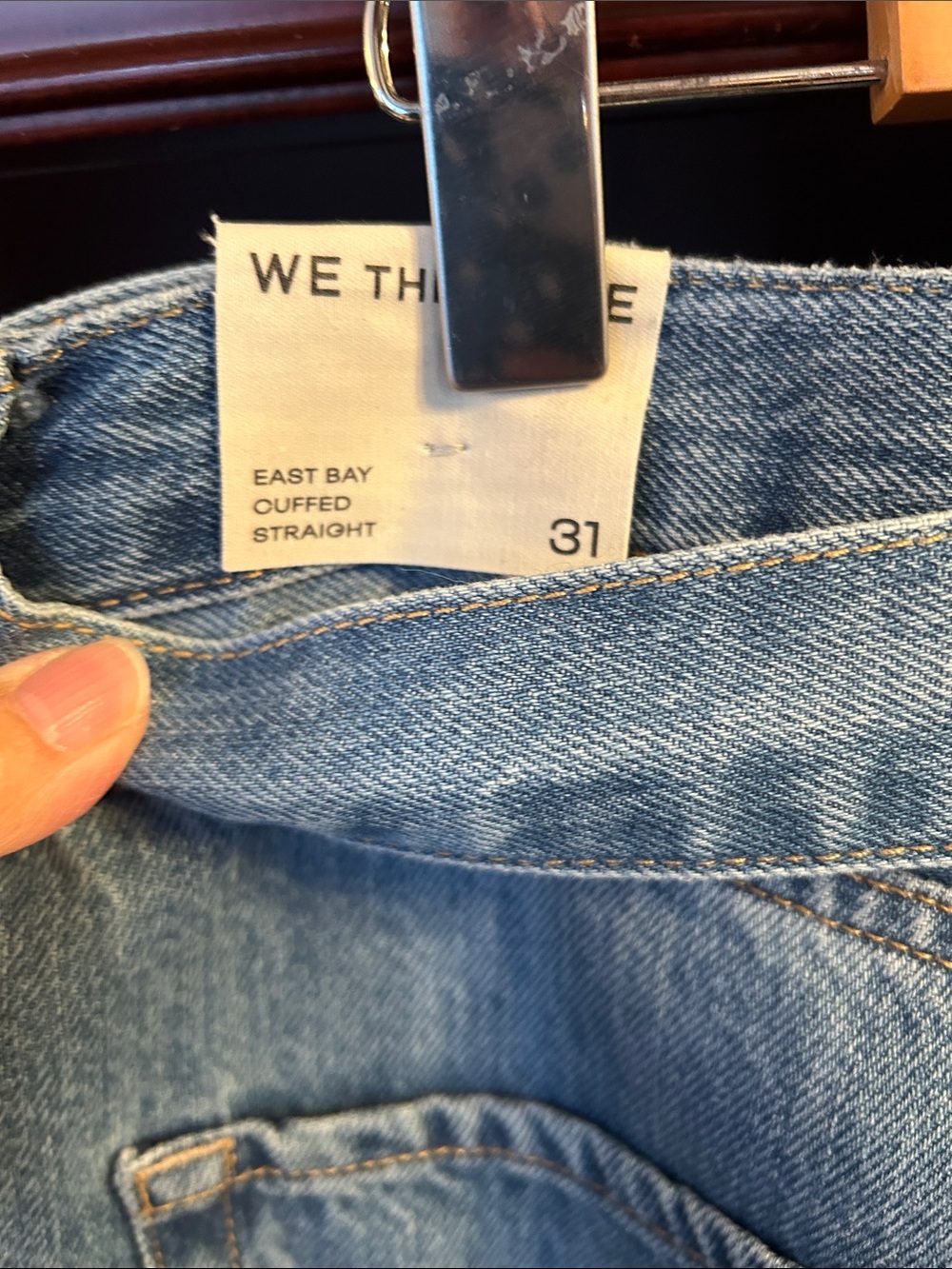 FREE PEOPLE x We The Free East Bay Cuffed Jeans/Spunky size 31 - Picture 16 of 16